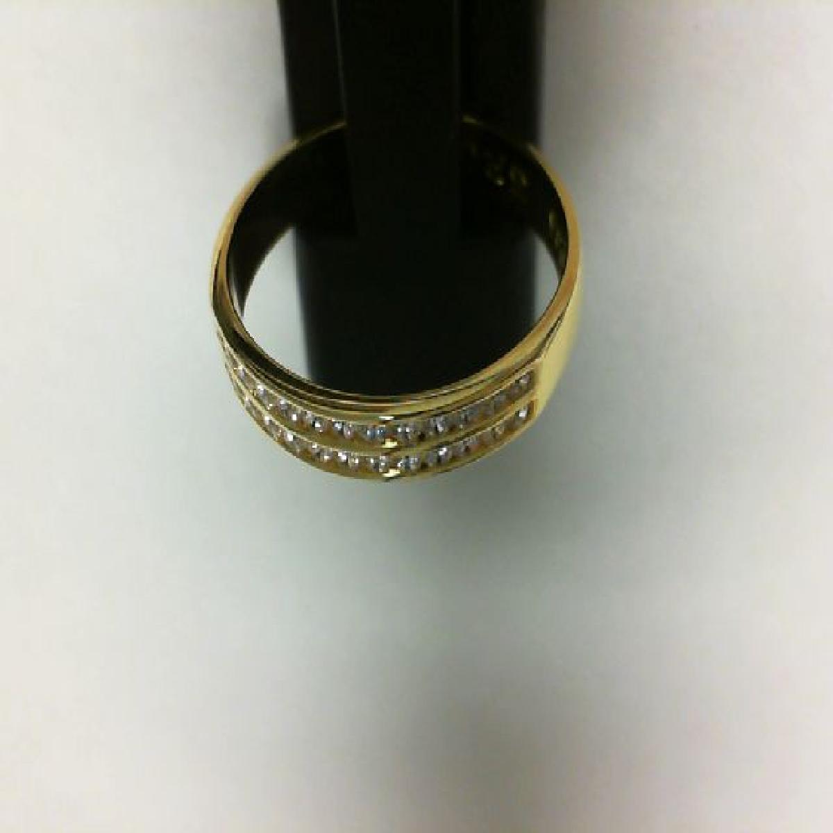 Alliance Demi-Tour Pierres Diamants Brillants 0,26 Ct 26 Pierres De 0,01 Ct Couleur H SI – Or Jaune 18 Carats