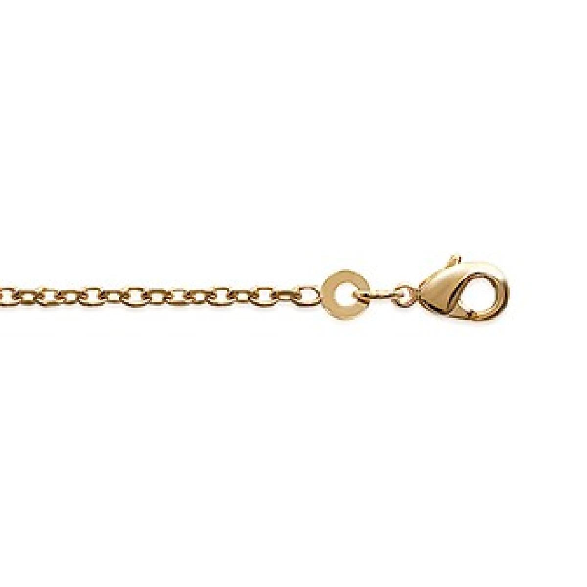 Bracelet Chaîne Millegrain Torsadée Gravable Avec Fermoir Mousqueton – Or Jaune 18 Carats
