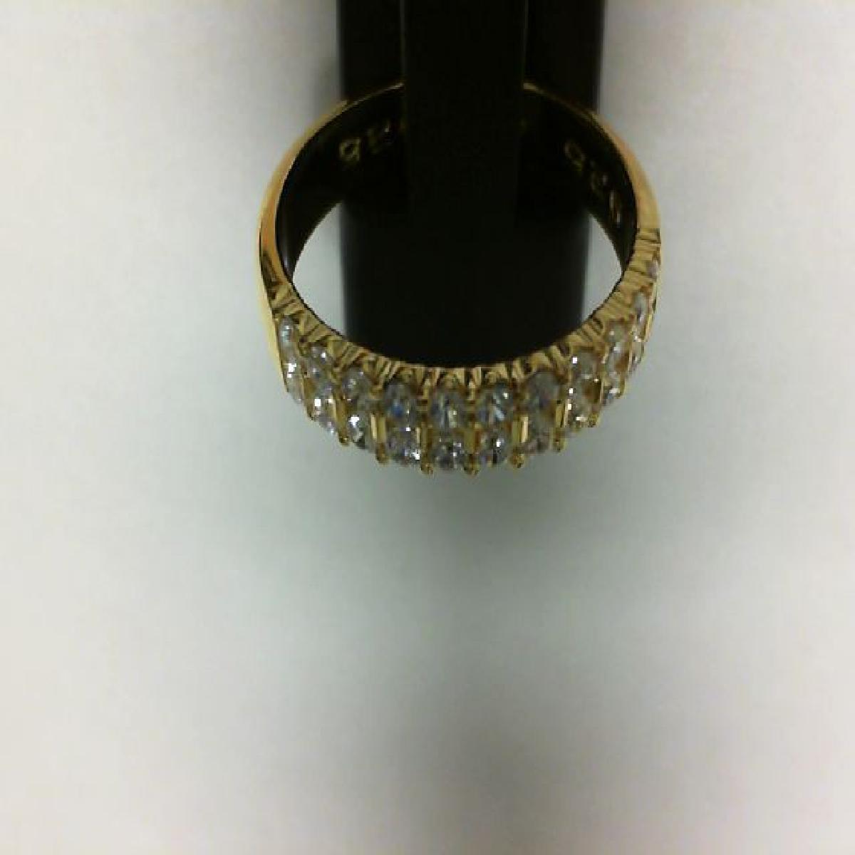 Alliances Demi-Tour Pierres – Or 18 Carats – Diamant Brillant 0,20 Ct Serti Pavé