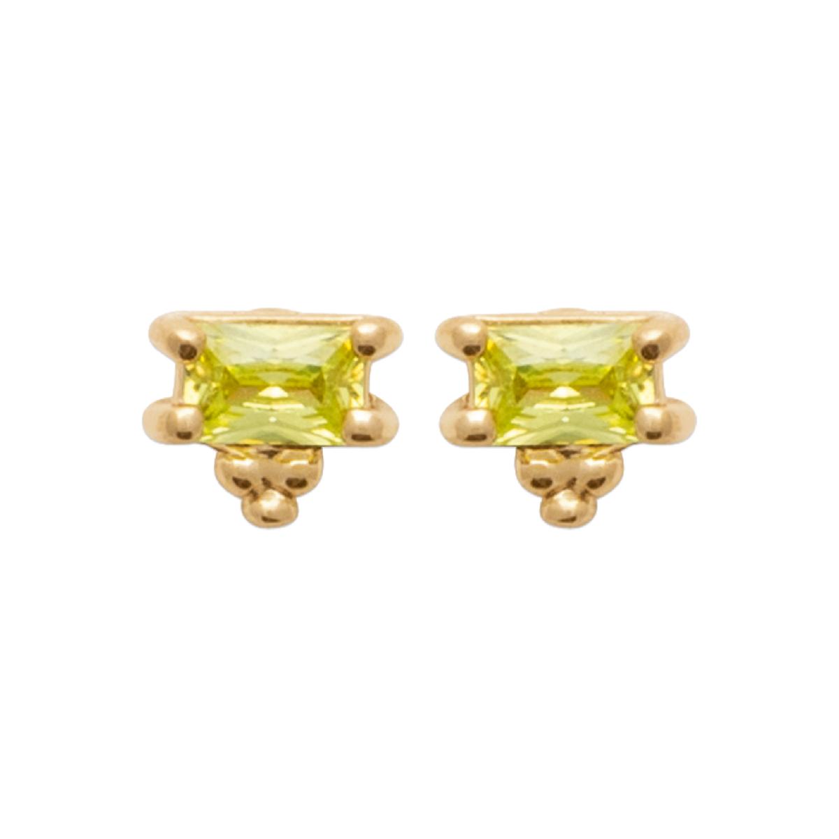 Boutons d'oreilles Pierres De Couleur Variées à Montage Bouton Et Sertissage Discret – Zirconium