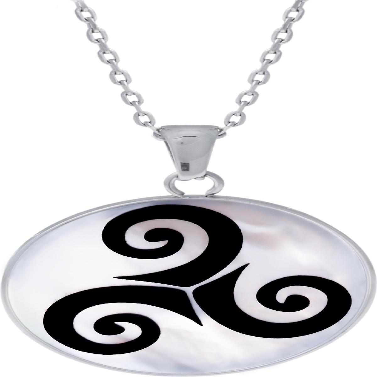 Collier Souple P Blanches – Acier et Nacre Blanche, Finition Satinée Longueur Ajustable