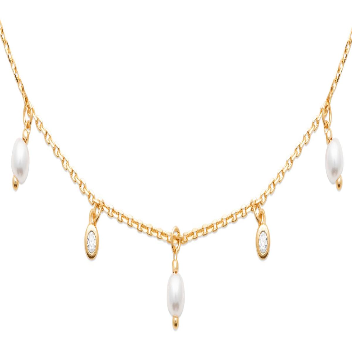 Collier simple Plaqué Blancs – Zirconium