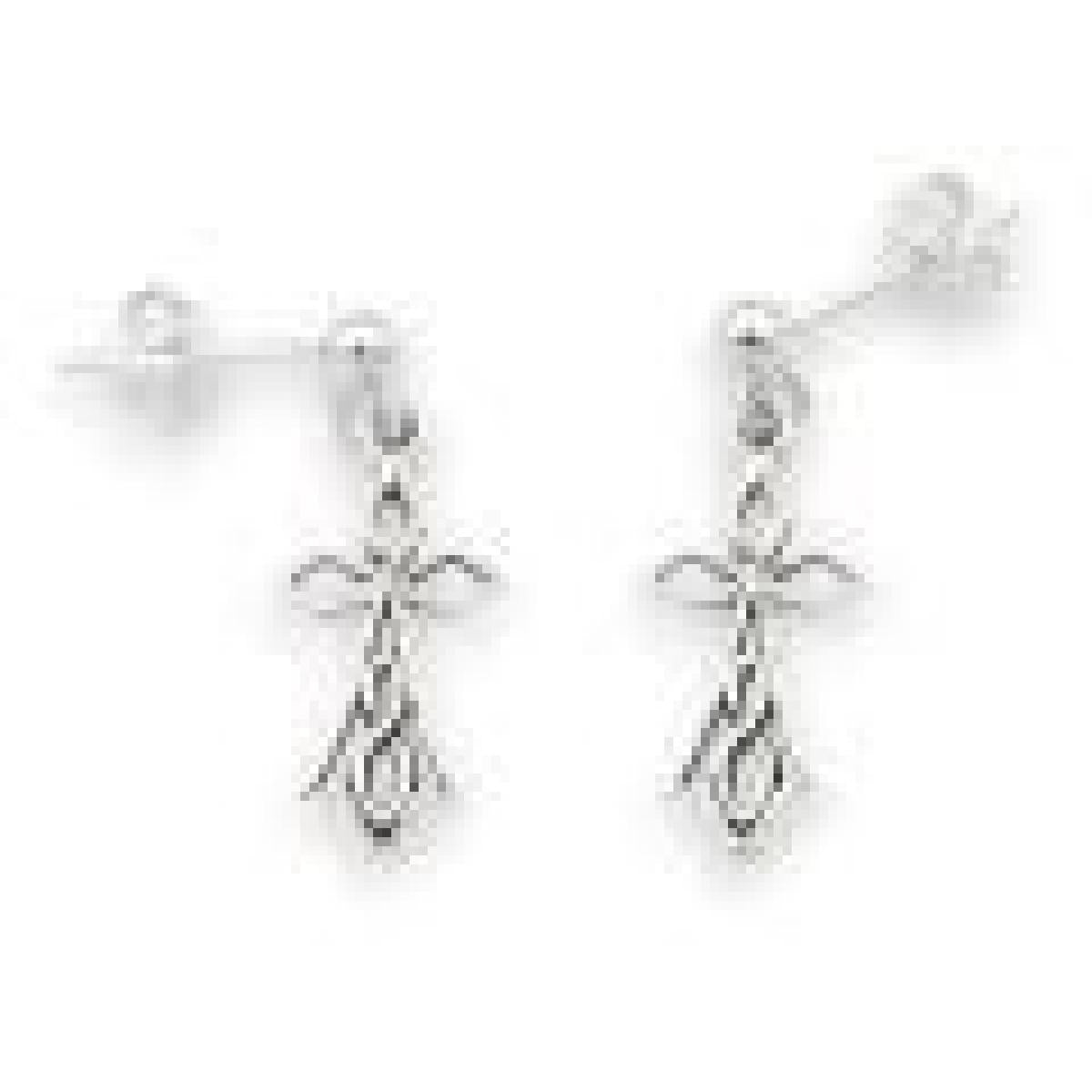 Créoles Dorm Pend Pamp Version Pour Boucles D'Oreilles Longueur 14 Mm Finition Poli – Argent 925