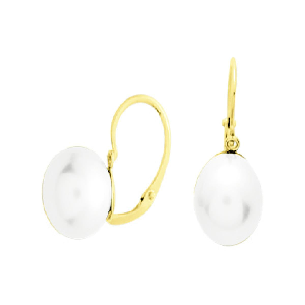 Créoles Dormantes P.BLANC Longue Gravure Fine Version Classique Taille Standard Or Jaune 18 Carats