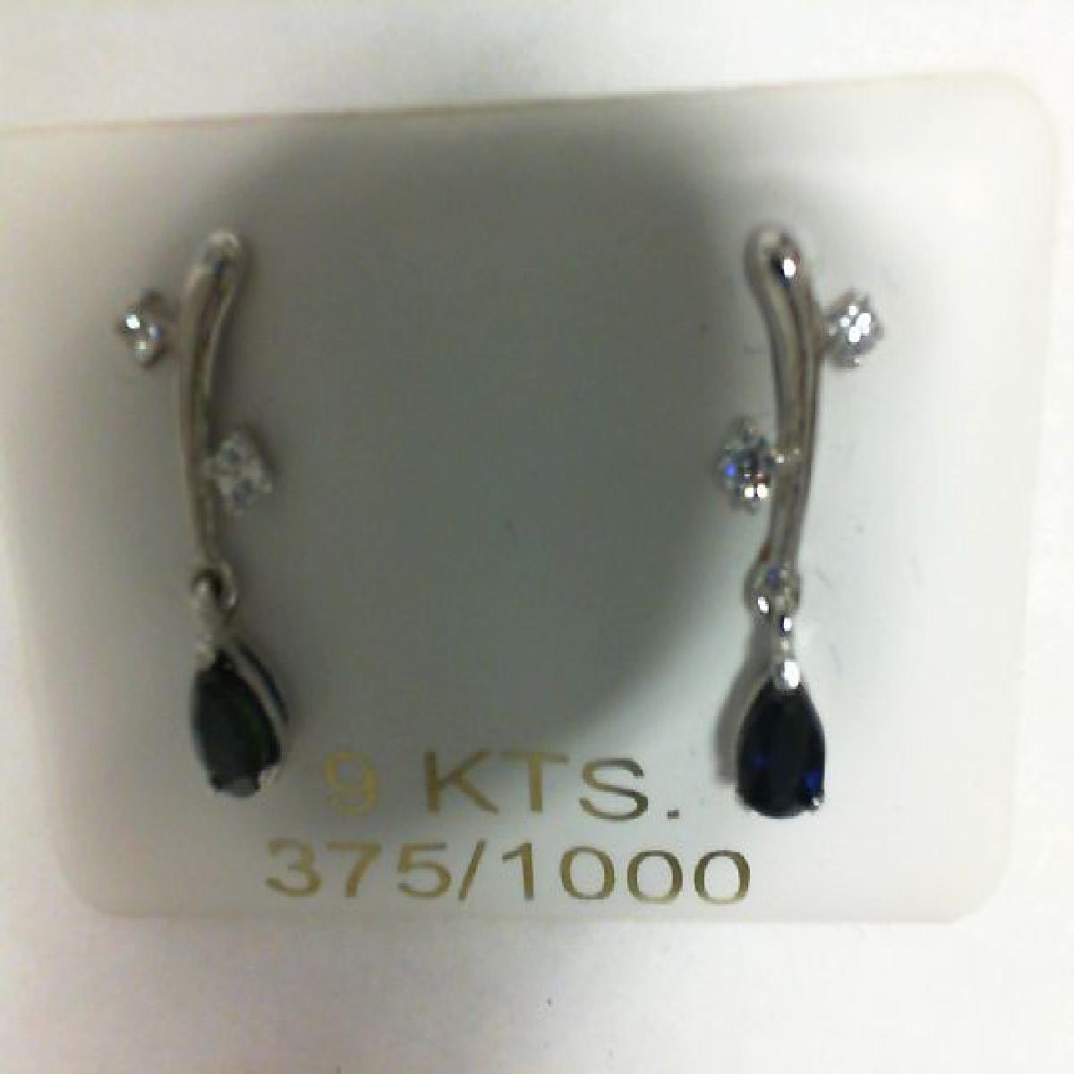 Boucles d'oreilles AU375 Saphir bleu