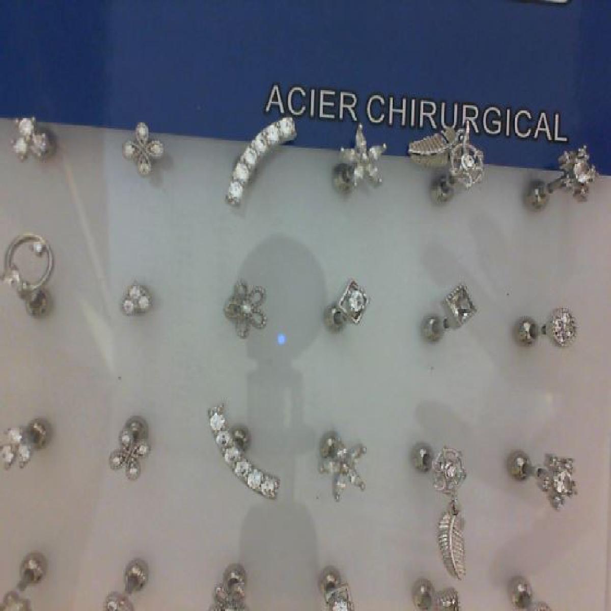 Piercing ALOÏZE Collection Ornementale Brins Minimalistes et Finement Gravés – Acier Inoxydable