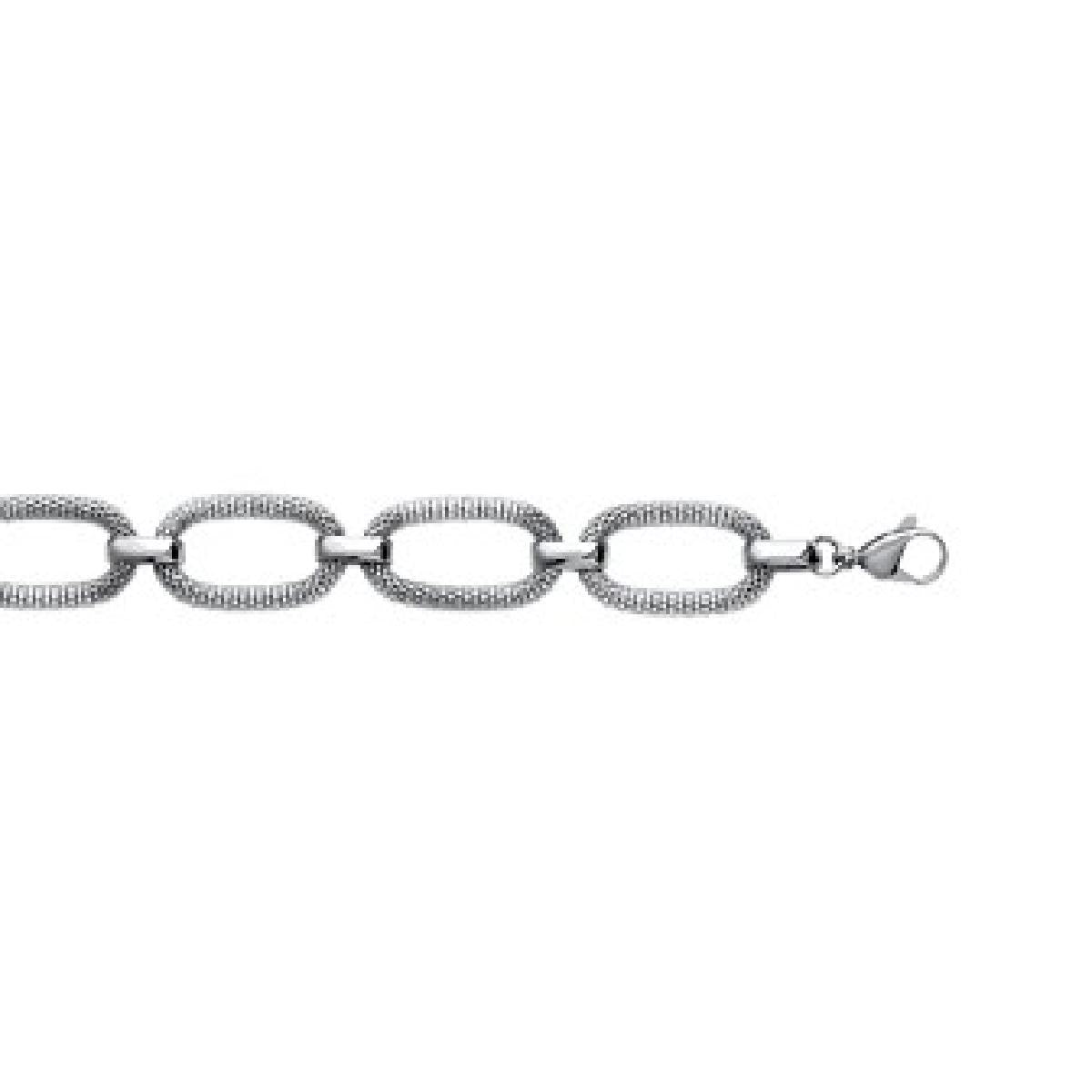 Bracelet Maillon Long Gravé Et Poli Avec Gravure Discrète Et Durable – Acier Inoxydable