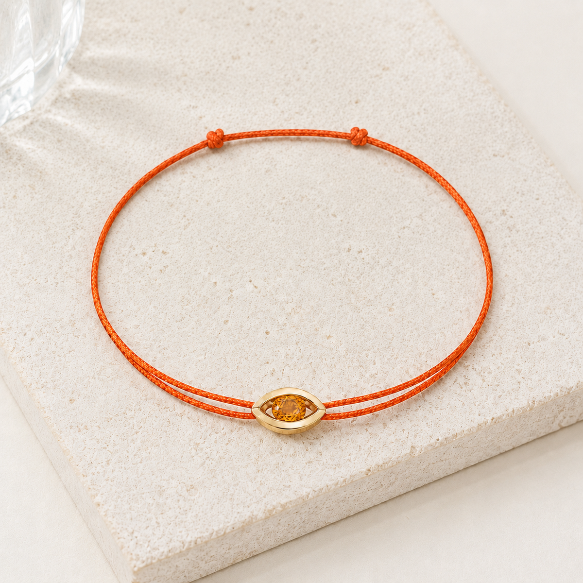 Bracelet cordon Citrine & or jaune 375/1000 – Passion Diamant Platine