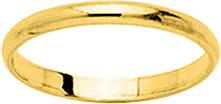 Alliance Plaqué Or Demi-Jonc 2 Mm Largeur Fine Pour Femme