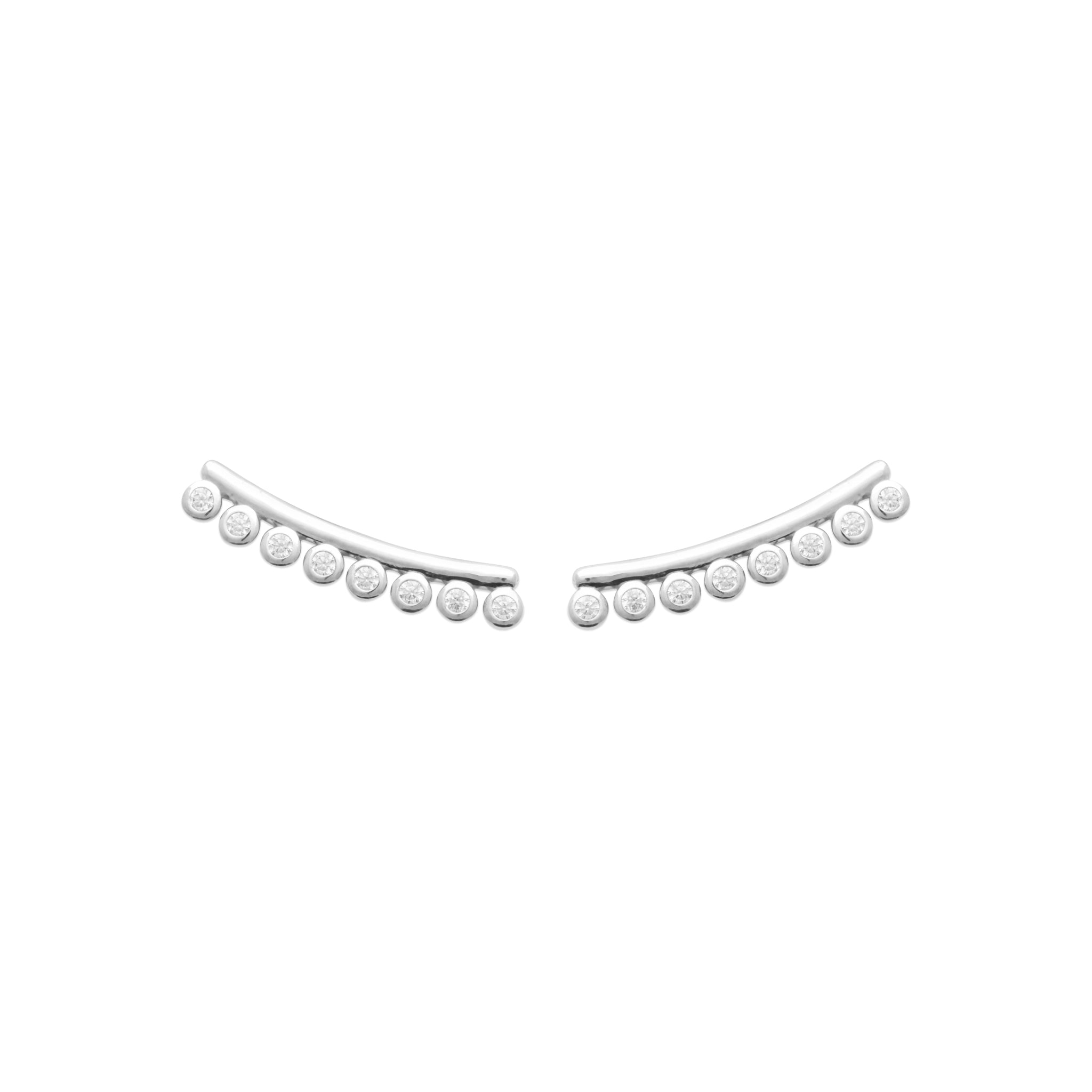 Boucles Doreilles Argent Rhodié Remontantes Avec Oxydes Clos