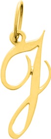Pendentif plaqué or lettre J
