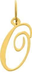 Pendentifs plaqué or jaune lettre O