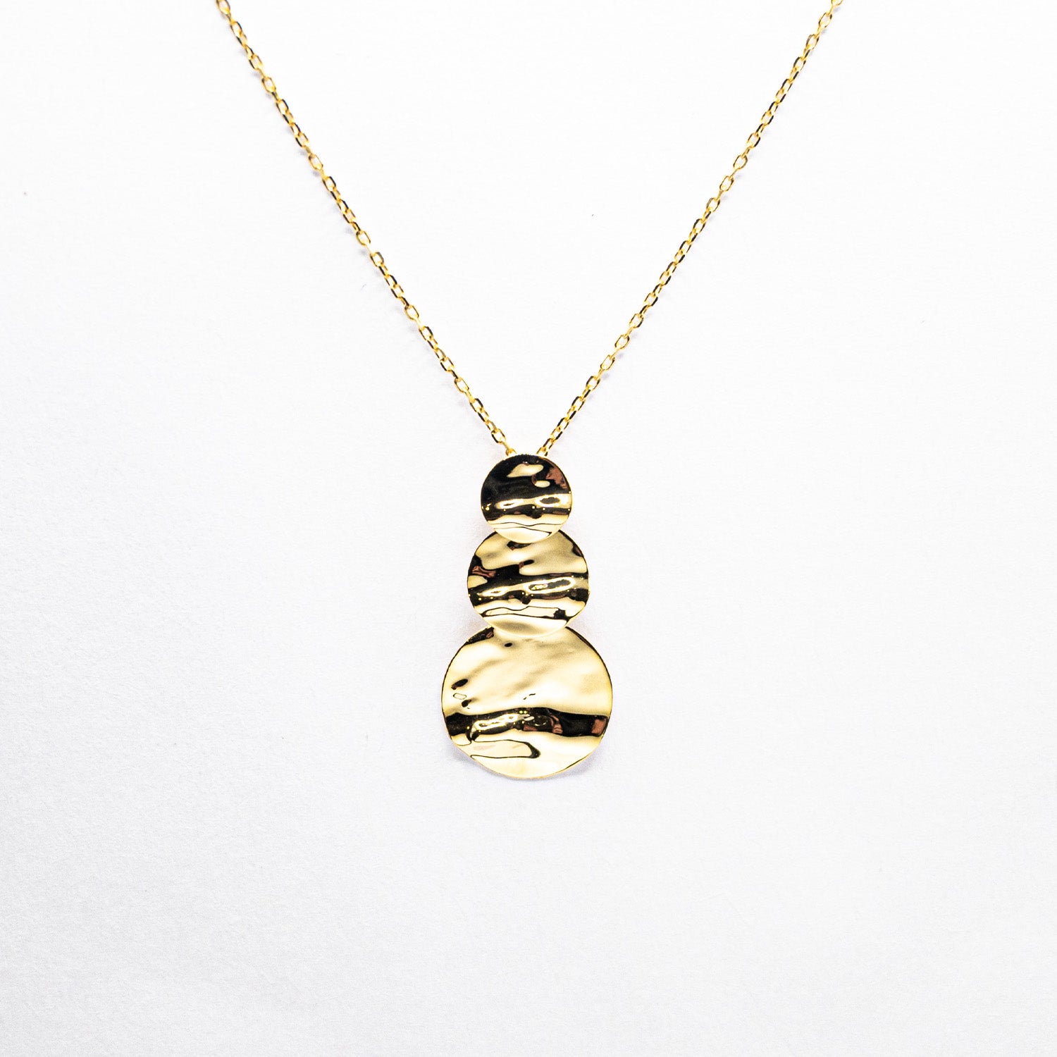 Collier AU375 Or Jaune 9 Carats Longueur Réglable 40 Cm Chaîne Maille Rondes Collection ALOÏZE
