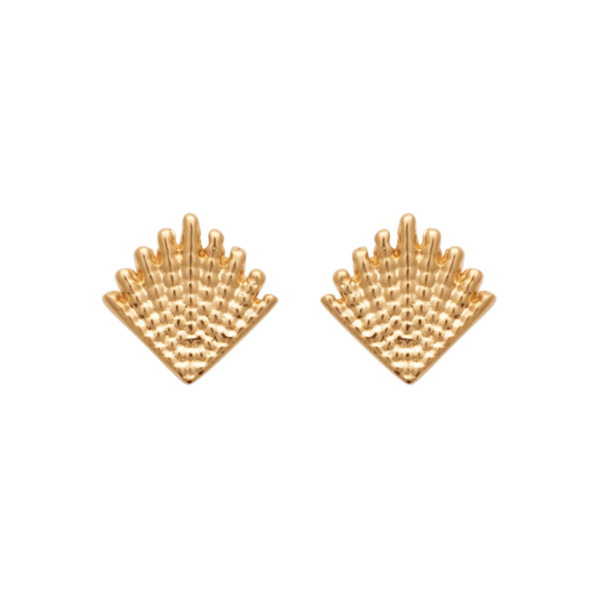 Boucles d'oreilles plaqué or petites puces losange