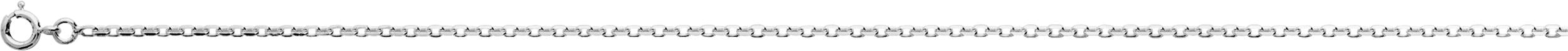Chaîne argent rhodié 925/1000 maille forçat diamanté épaisseur 109 mm et longueur 45 cm