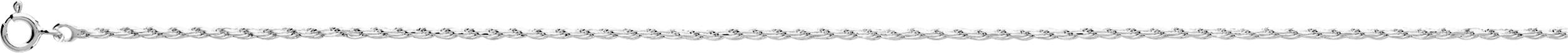 Bracelet argent rhodié 925/1000 maille corde épaisseur 1.9 mm et longueur 18 cm