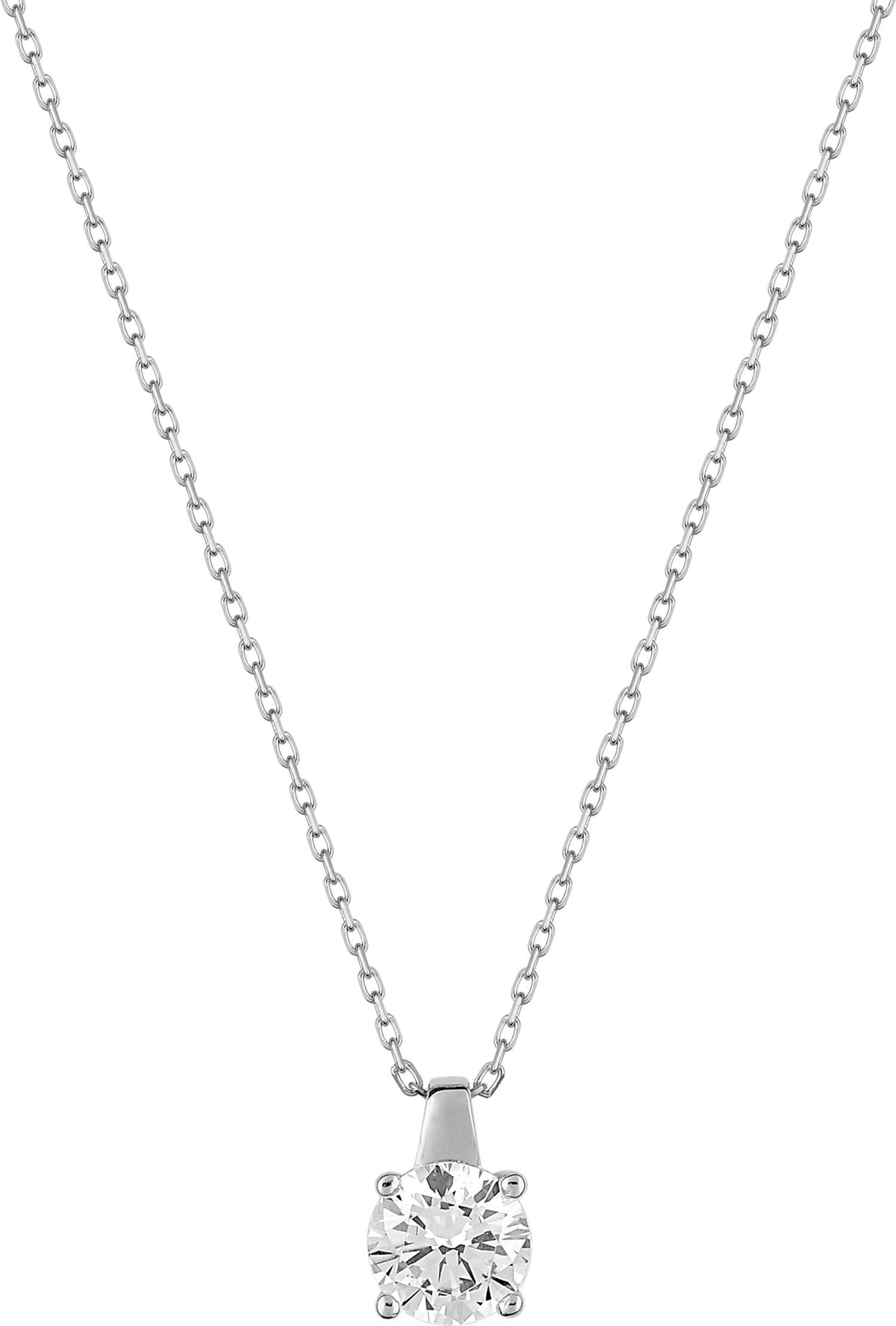 Collier or blanc 9k et oxyde de zirconium — 393027.Z1-42
