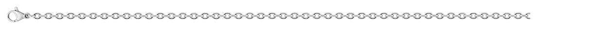 Chaine en acier maille forçat de longueur 45 cm