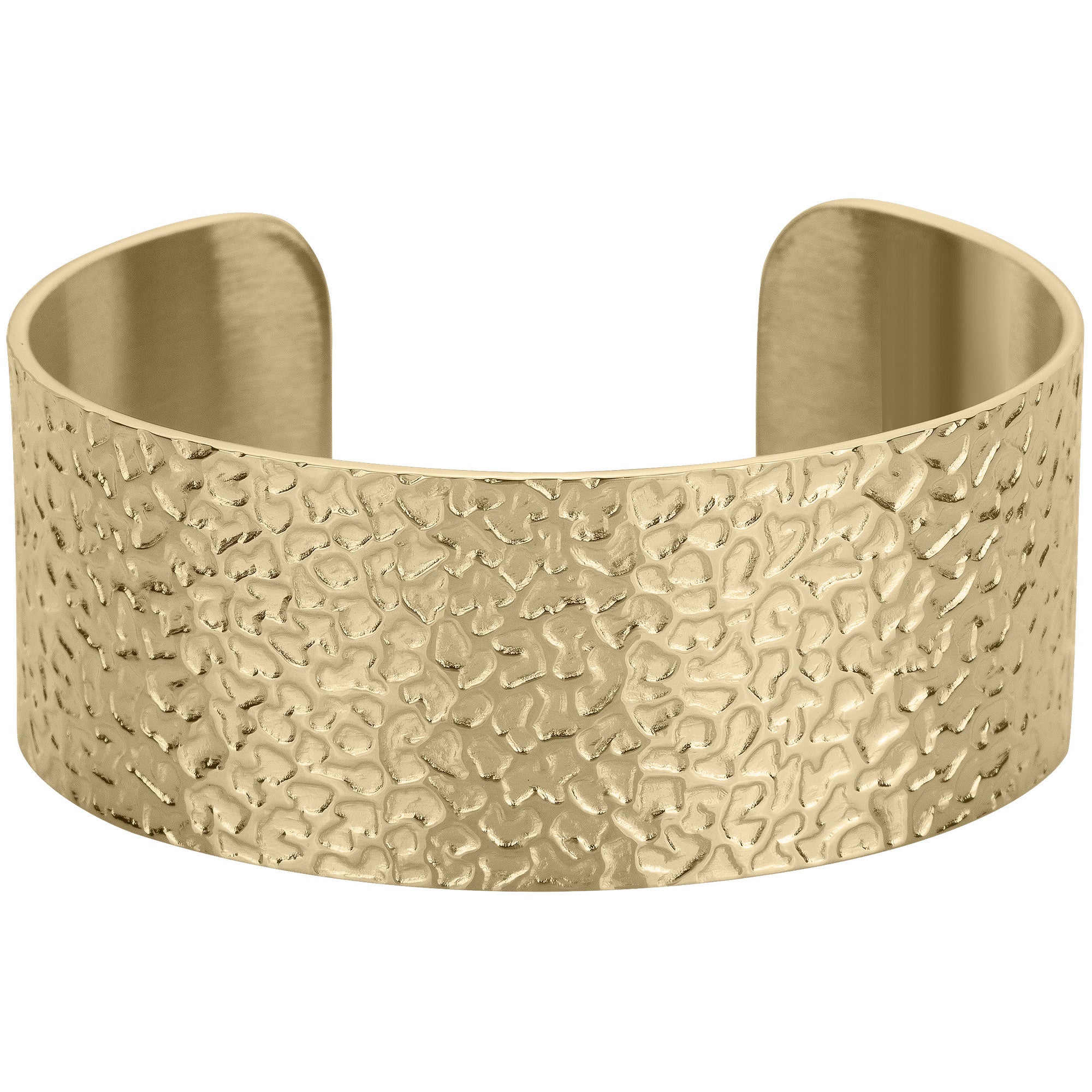 Jonc Ouvert en Acier Doré 60 x 50 Mm Pour Bijoux Créations