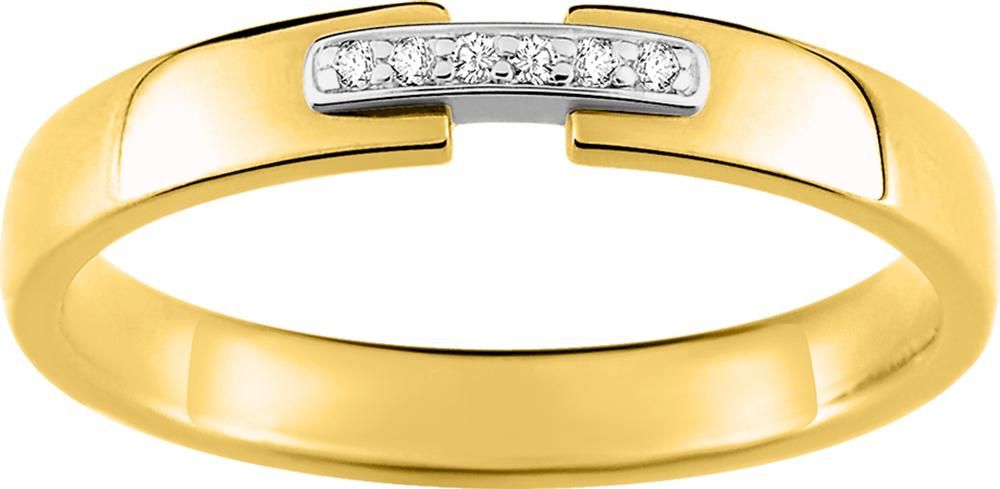 Alliance contemporaine 6 Diamants 0,02ct GH-P2 – Or jaune 375