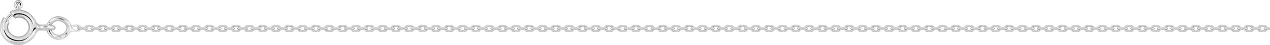 Chaine or blanc 375/1000 maille gourmette longueur 42