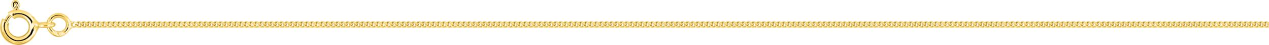 Chaine en or jaune 375M maille gourmette de longueur 42 cm et 1 mm d'épaisseur