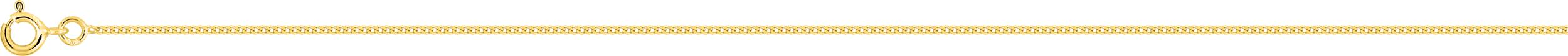 Chaine or jaune 375/1000 maille gourmette, épaisseur 1015 mm et longueur 40 cm