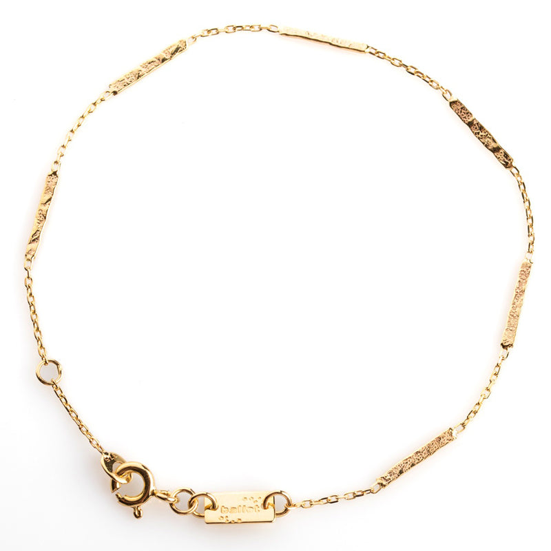 Bracelets simples pour poignet féminin AU375 – Or jaune 9 carats finition satinée