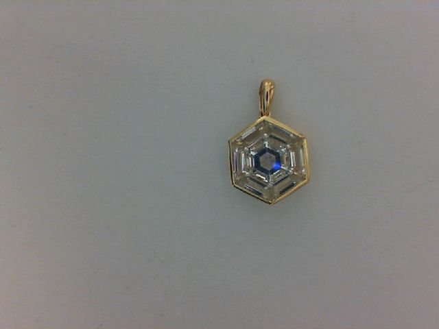 Pendentif Rhodolite et Topazes blanches – Or jaune 750