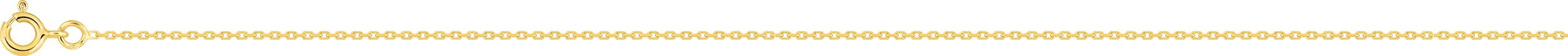Chaîne en or jaune 750 maille forçat de largeur 1.15 mm et de longueur 45 cm