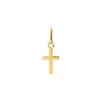 Pendentif Croix Or Jaune 18K Poli 11 Sur 7 Millimètres