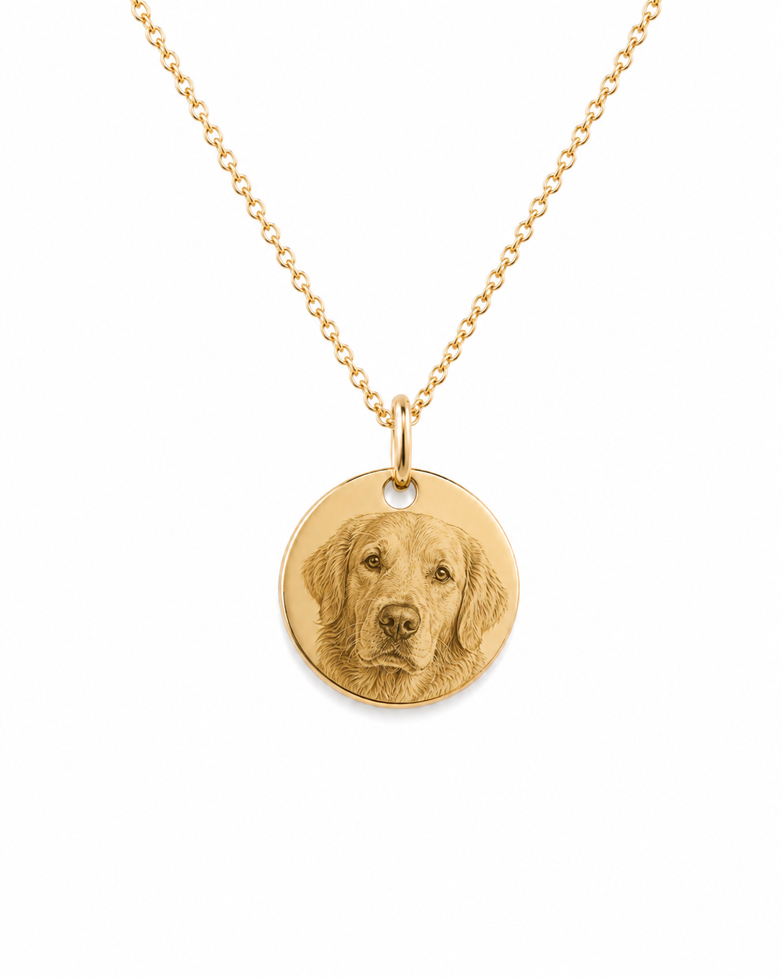 Bijou Souvenir Animal Photogravé Pendentif Plaqué or