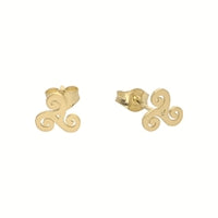 Boucles d'oreilles en or jaune 375/1000 triskel