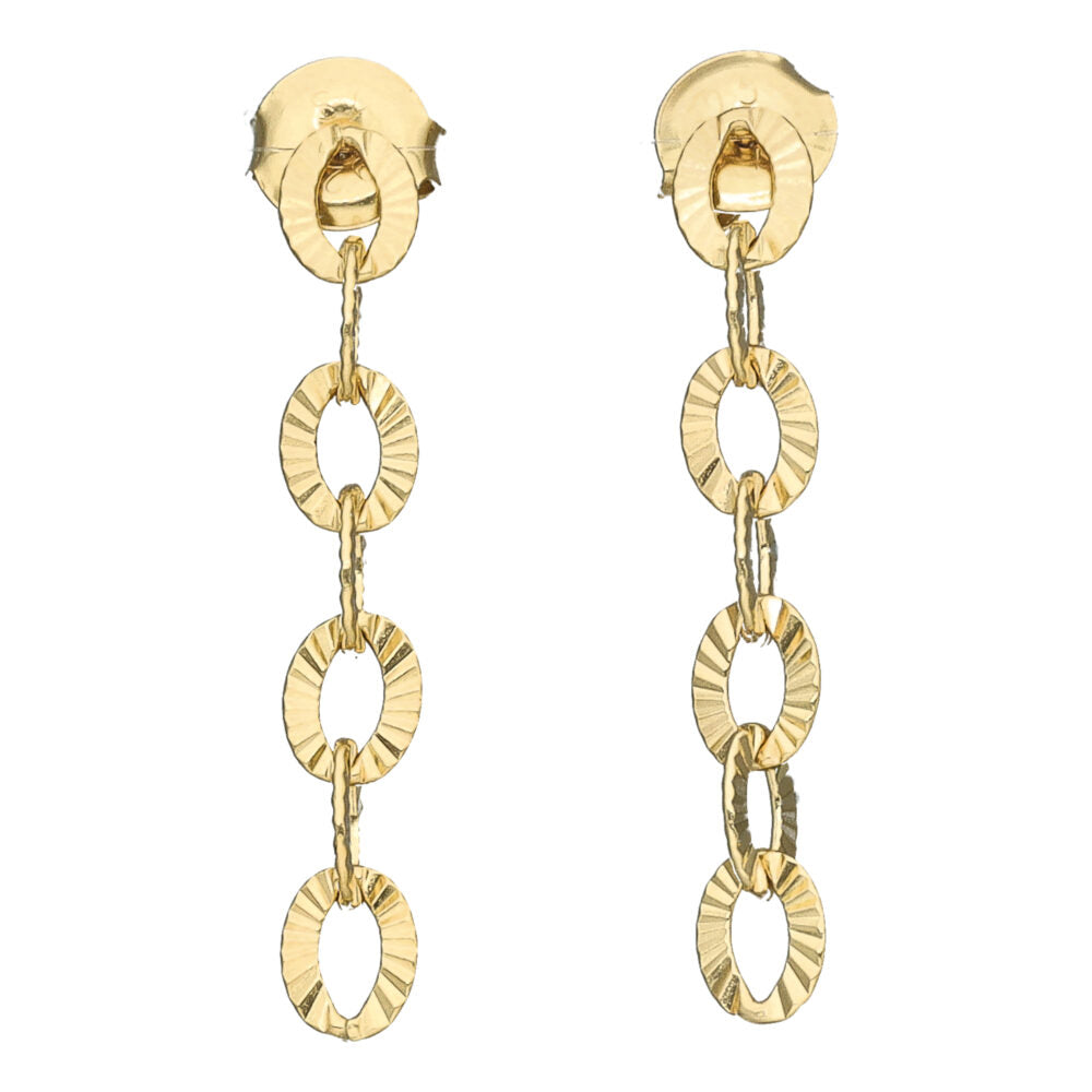 Boucles D Oreilles Pendantes Maillons Diamantés ORUS Bijoux