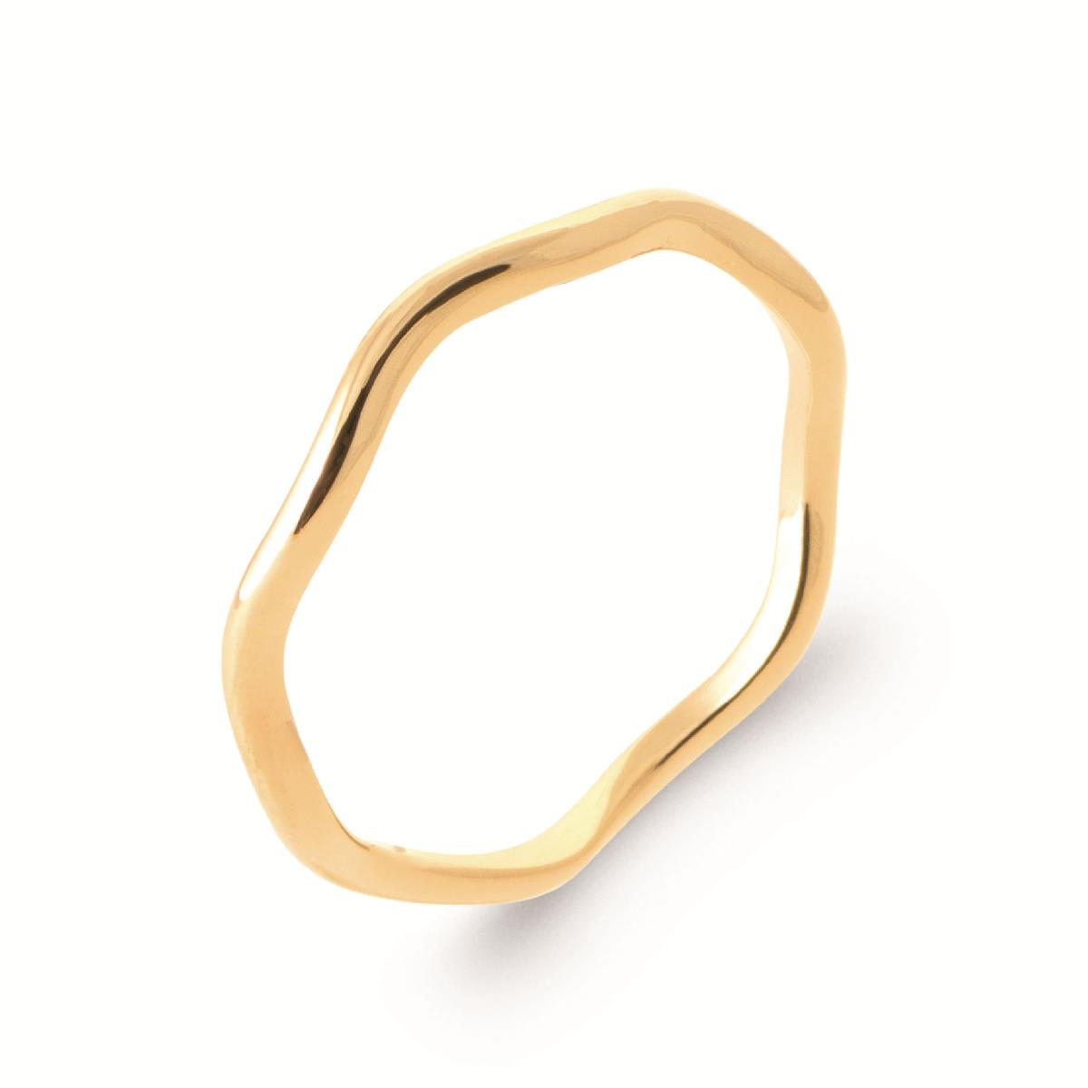 Bague Aloïze Modèle Nova Céleste Gravée Finement Taille Étoilée – Or Jaune 18 Carats
