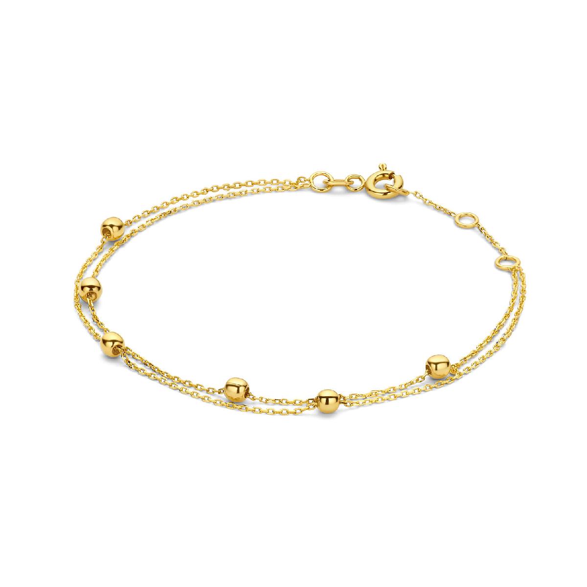 Bracelet Souple Modèle Maille Serpentine Torsadée Délicate Et Intemporelle - Or Jaune 18 Carats