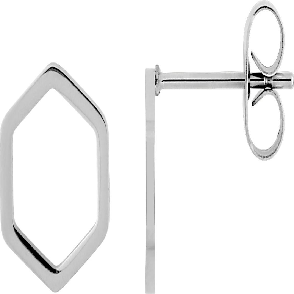 Boutons d'oreille – Modèle ALOÏZE Collection Inox Longue Finition Satinée – Acier