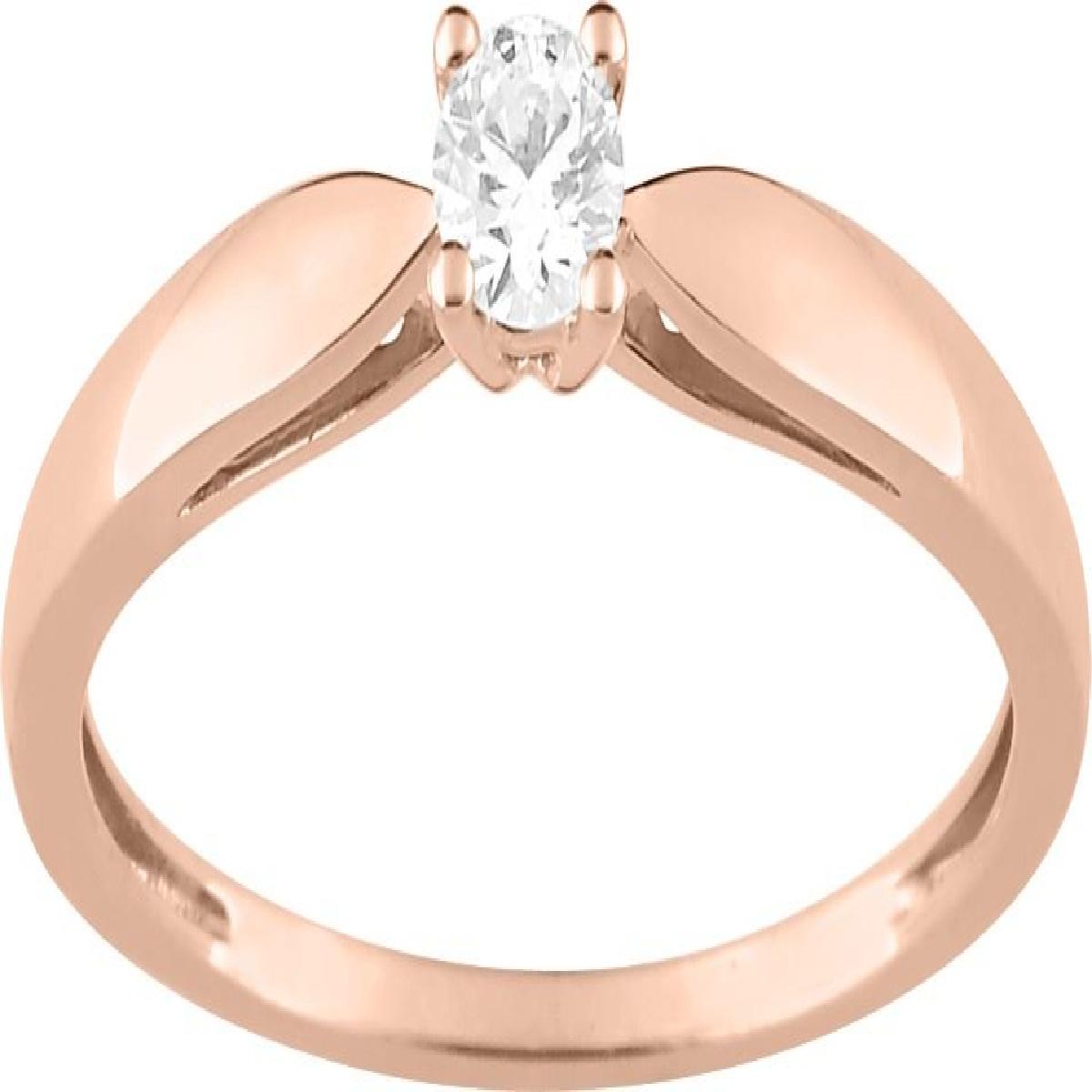 Solitaire Diamant AU750 – Or 18 Carats Jaune – Bague De Joaillerie ALOÏZE Collection Brillant Pour Femme