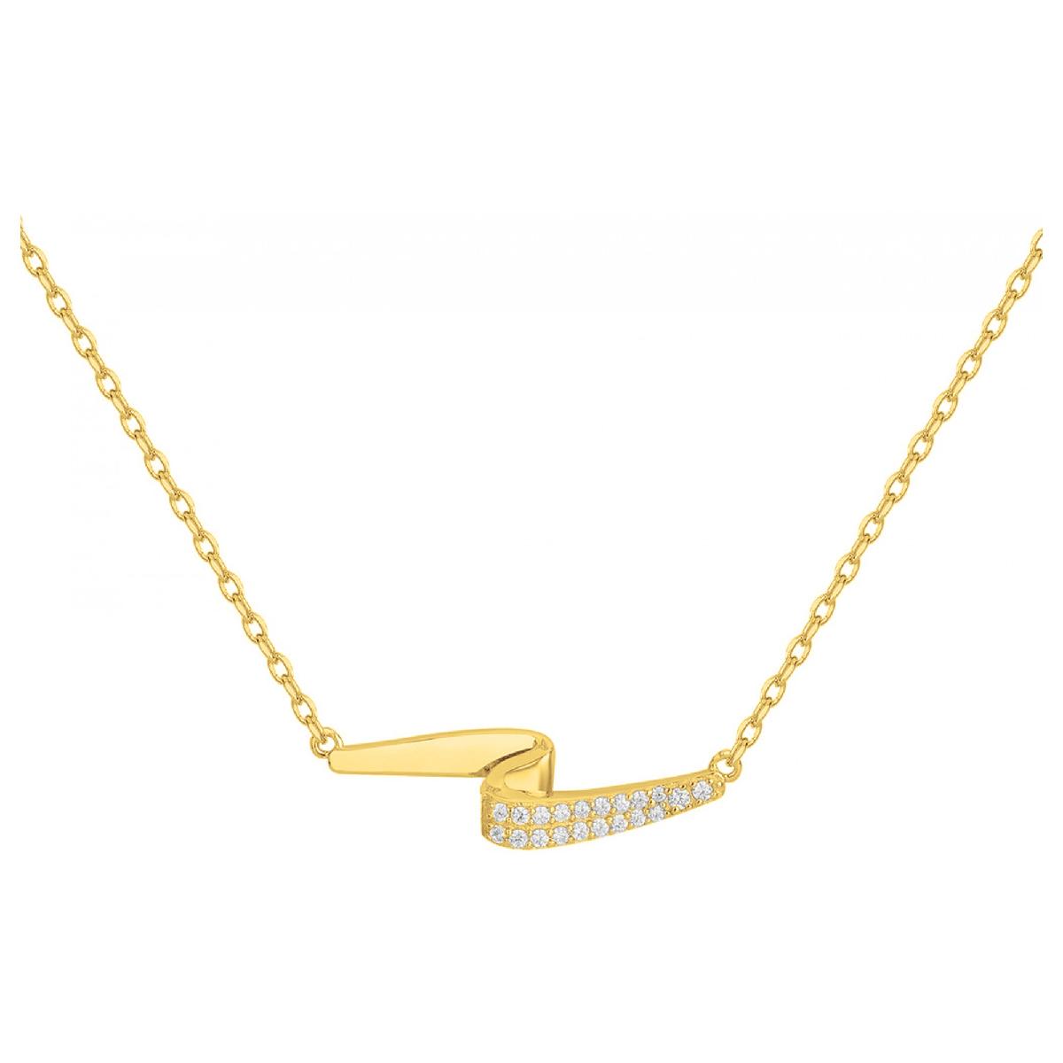 Collier Simple P. Blanches Pendentif Rond Gravé Edition Version Collection – Zirconium