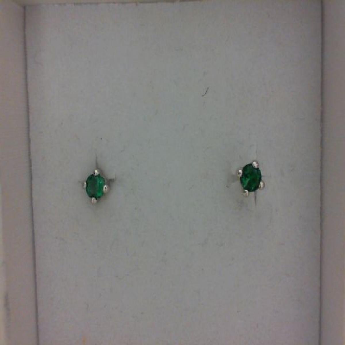 Boutons D'Oreilles En Pierres De Couleur Zirconium Serties À Griffes – Argent 925