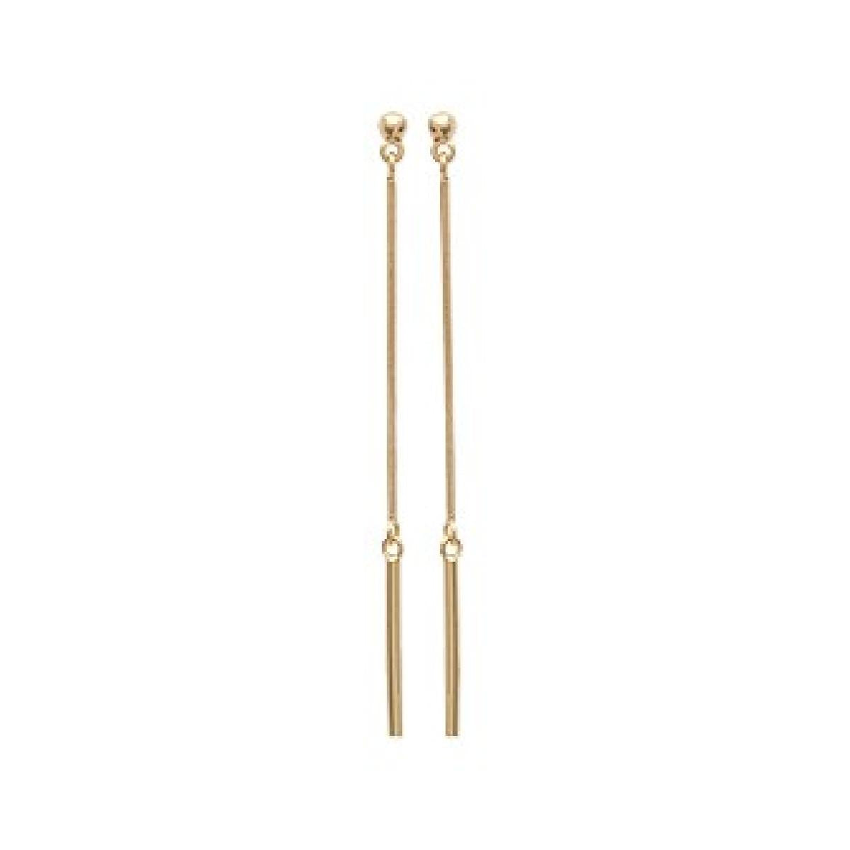 Boucles D'Oreilles Ginkgo Soleil Émeraude Gravure Héraldique Symbole Or Jaune 18 Carats