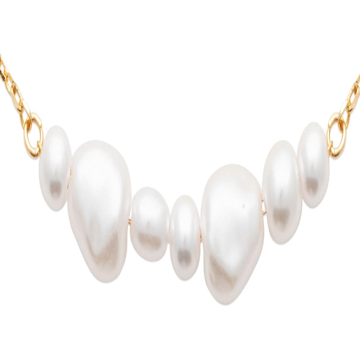 Collier Simple À Chaîne Fine - Plaqué Blanc, Longueur Ajustable, Modèle Traditionnel