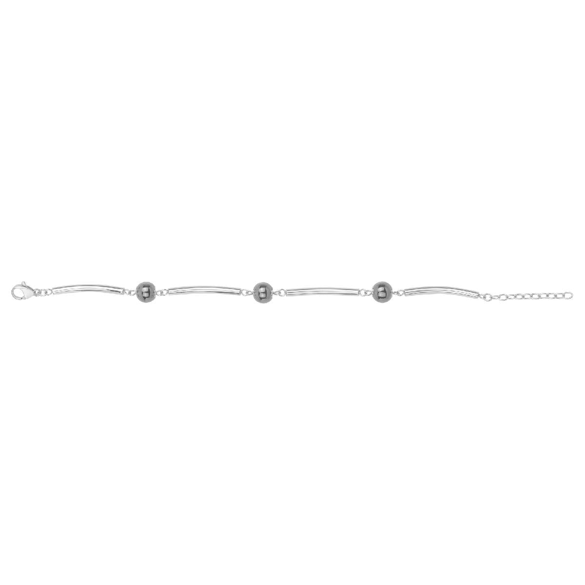Bracelet Modèle ALOÏZE Inox Finition Satinée Longueur Réglable – Acier Et Céramique