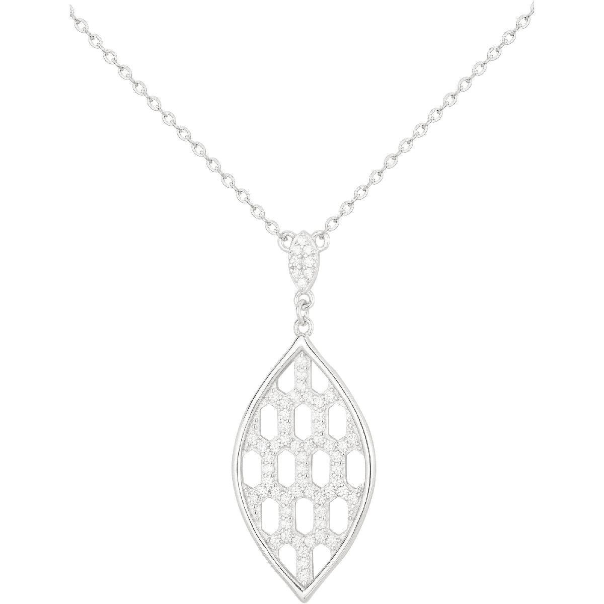 Collier Simple P. Blanches Collection Reflets Multicolores Studio – AG925 et Zirconium