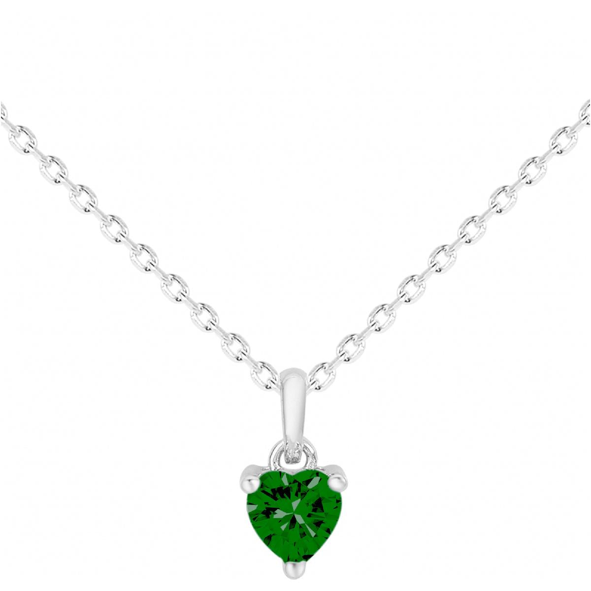 Collier Simple Modèle Plus Couleur Zirconium – Argent 925 Longueur Standard Version Classique