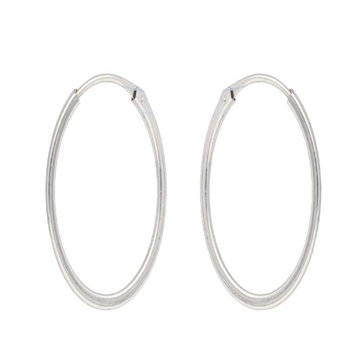 Boucles d'oreilles AU375 – Or gris 375/1000