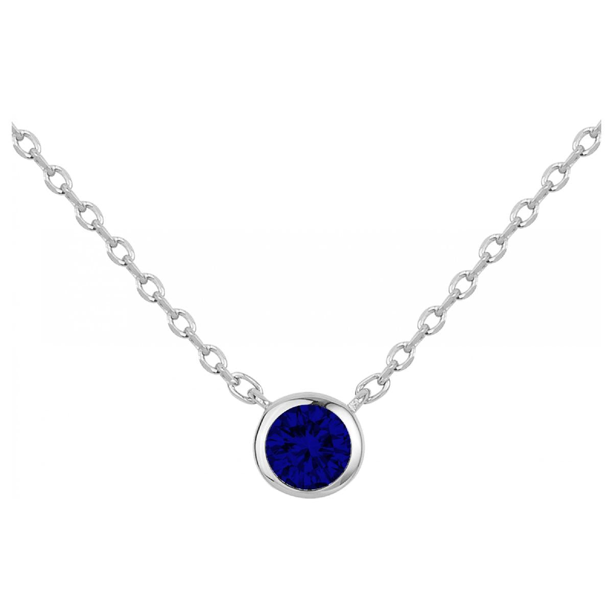 Collier Souple +P. Couleur – Argent 925 – Spinelle – Chaîne Fine Réglable et Fermoir à Ressort