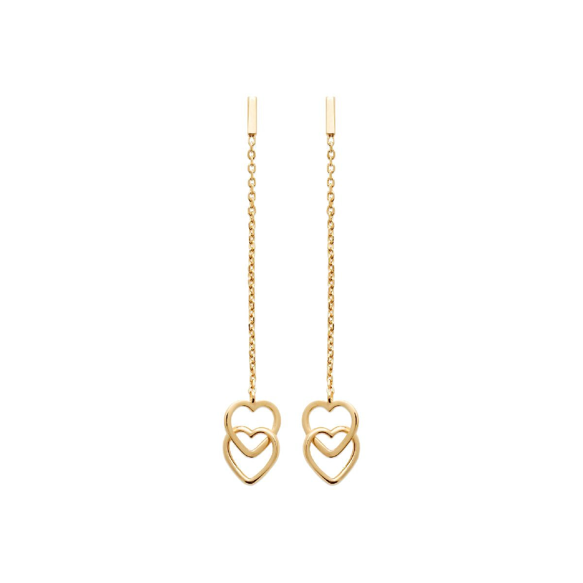 Créoles Dorm Pend Pampilles Extra Longues Collection Aloïze Classique – Or Jaune 18 Carats
