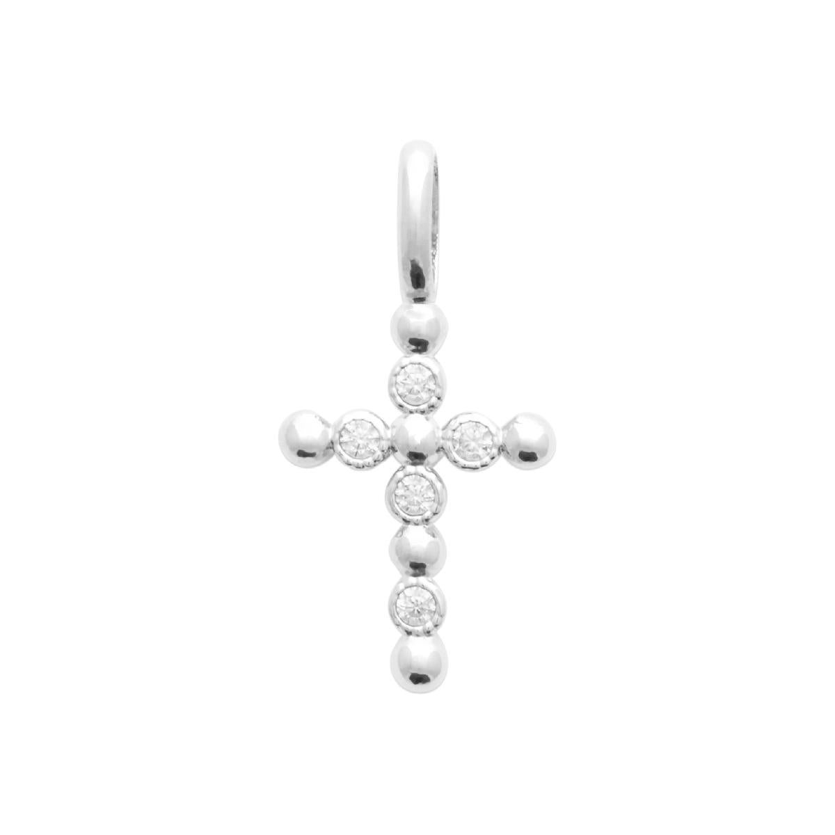 Médaille Religieuse Et Croix AG925 – Zirconium, Finitions Satinées Et Gravure Possible