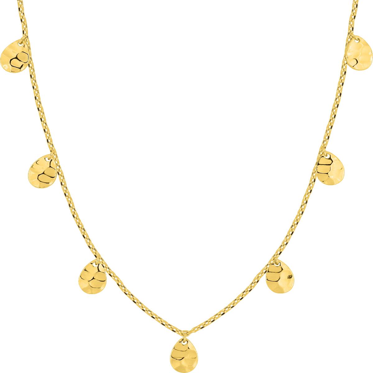Collier Simple Modèle Souples à Maillon Rond Longueur Réglable en Acier Inoxydable